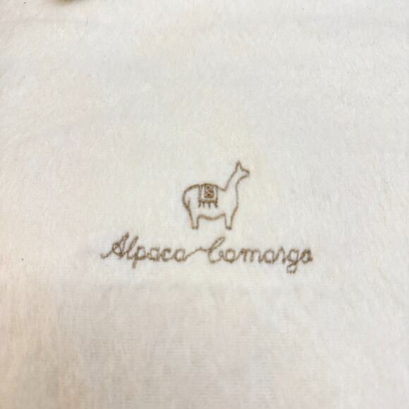 Alpaca Camargo Very Soft Ivory Tassel 76x9" Scarf Wrap Cozy Peruvian Wool EUC - Picture 3 of 7